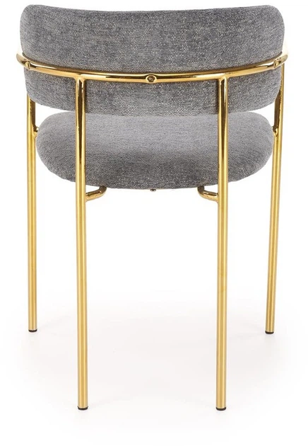 Krzesło do kuchni i salonu Halmar K537 ze złotym stelażem Popielate (5905248132351) - obraz 8