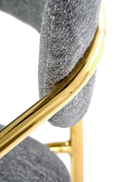 Krzesło do kuchni i salonu Halmar K537 ze złotym stelażem Popielate (5905248132351) - obraz 10