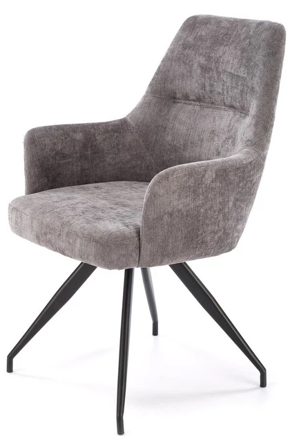 Krzesło do kuchni i salonu Halmar K542 obrotowe Popielate (5905248132504) - obraz 5