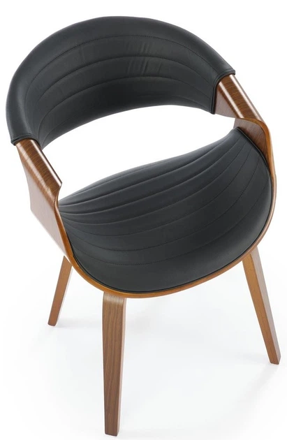 Стілець для кухні та вітальні Halmar K544 Чорний/Горіховий (5905248132542) - зображення 9