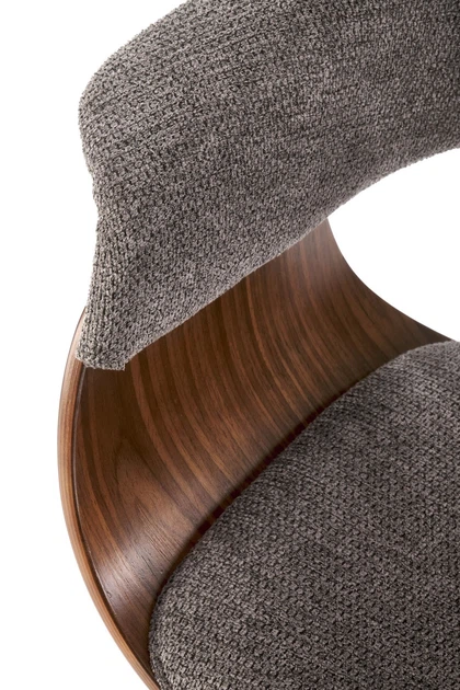 Стілець для кухні та вітальні Halmar K545 Попелястий/Горіховий (5905248132573) - зображення 12