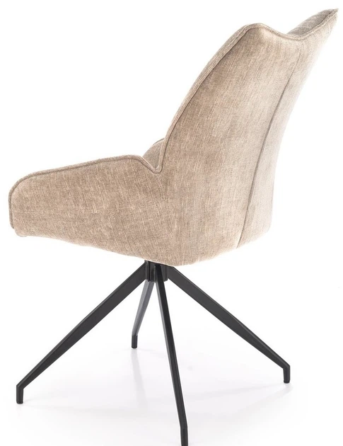 Стілець для кухні та вітальні Halmar K553 обертальний Бежевий (5905248132795) - зображення 4