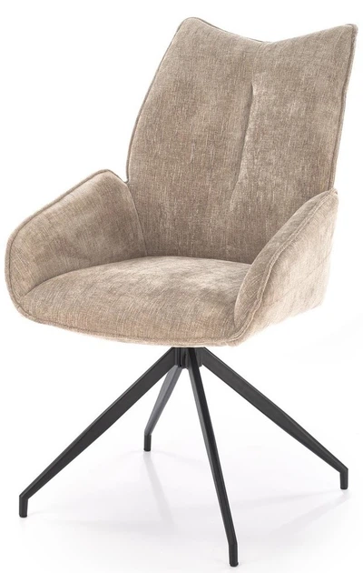 Стілець для кухні та вітальні Halmar K553 обертальний Бежевий (5905248132795) - зображення 5