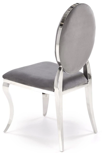 Стілець для кухні та вітальні Halmar K555 Попелястий/Сріблястий (5905248132832) - зображення 5