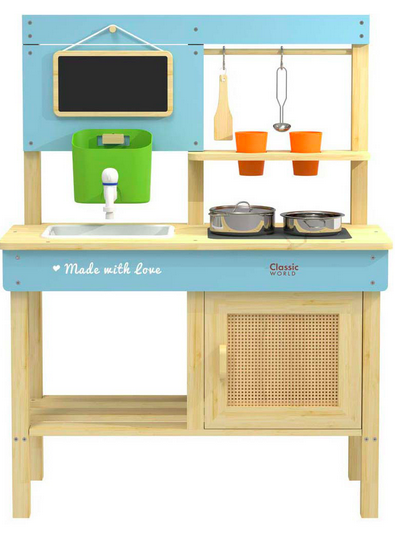 Дитяча кухня Classic World Outdoor Play Дерев'яна 7 елементів 50619 (6927049056192) - зображення 2