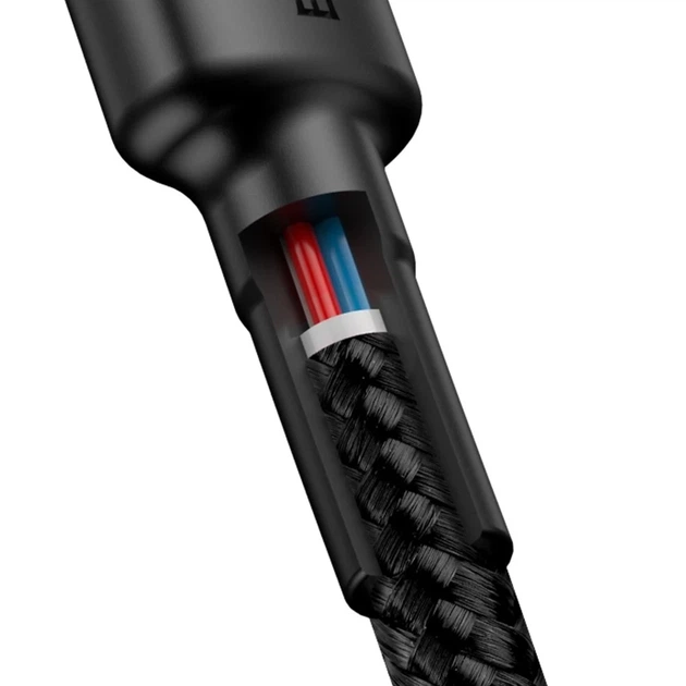 Кабель Baseus Cafule USB-C to USB-C 2m Black/Grey (CATKLF-HG1) - Фото 4 Кабель Baseus Cafule USB-C to USB-C 2m Black/Grey (CATKLF-HG1) - изображение 4