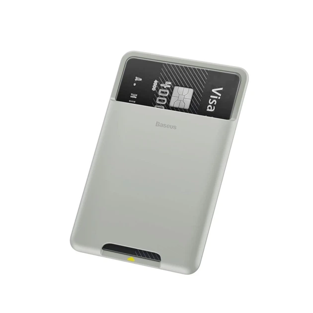 Магнитный кошелек Baseus Back Stick Silicone Card Bag Grey with MagSafe (ACKD-B0G) - изображение 2