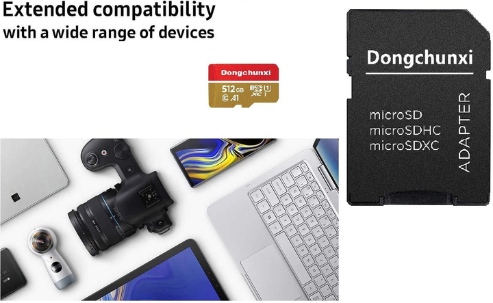 Карта памяти Micro SD Dongchunxi CWM512006 высокоскоростная карта с адаптером для SD-карты, прочная карта TF, запись до 45 МБ - Фото 4 Карта памяти Micro SD Dongchunxi CWM512006 высокоскоростная карта с адаптером для SD-карты, прочная карта TF, запись до 45 МБ - изображение 4
