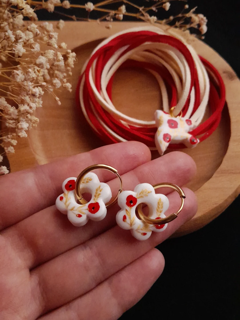 Набір з сережок та підвіски Bead Горобчик білий (BDNGOROBBI) - зображення 2