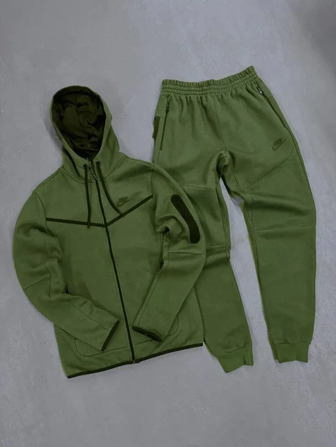 Костюм Tech Fleece зима хакі XXXL (A0100) - Фото 1 Костюм Tech Fleece зима хакі XXXL (A0100) - зображення 1
