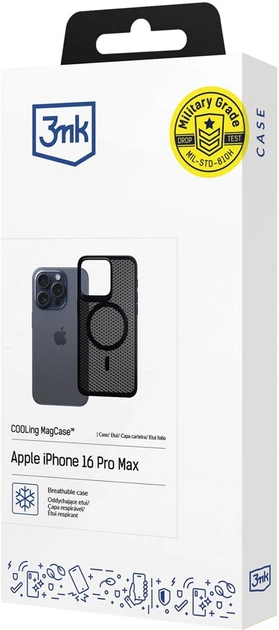 Etui 3MK COOLing MagCase do Apple iPhone 16 Pro Max Black (5903108586863) - obraz 2