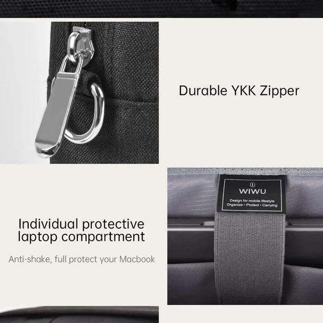 WiWU Minimalist Pro II Laptop Bag 15.6" — Black (788515) - зображення 5