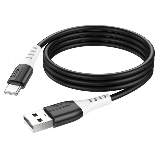 Кабель USB для Type-C 3A (1м) Hoco X82 Silicone — Black (752914) - Фото 3 Кабель USB для Type-C 3A (1м) Hoco X82 Silicone — Black (752914) - зображення 3