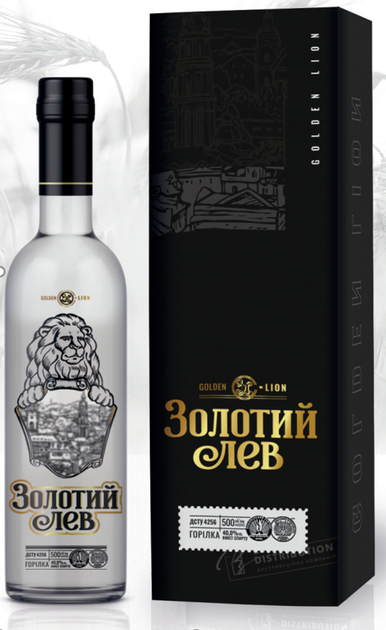 Водка Золотий Лев 0.5 л 40% в подарочной упаковке (4820253640015) - Фото 1 Водка Золотий Лев 0.5 л 40% в подарочной упаковке (4820253640015) - изображение 1