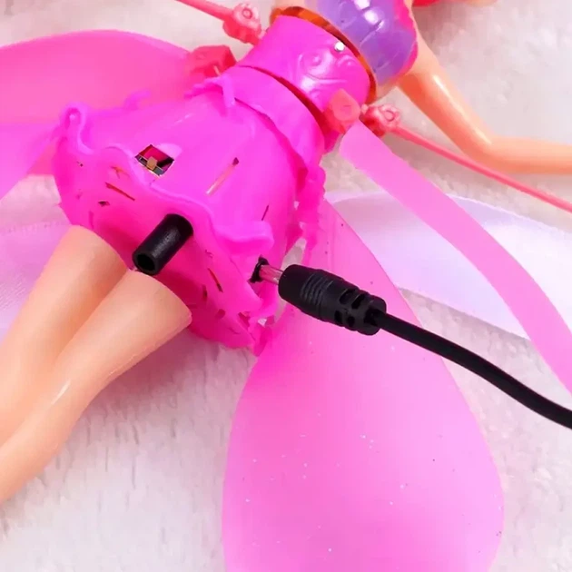 Лялька фея з підсвічуванням 20 см акумуляторна USB рожева DIY 8018 для дівчаток - Фото 4 Лялька фея з підсвічуванням 20 см акумуляторна USB рожева DIY 8018 для дівчаток - зображення 4