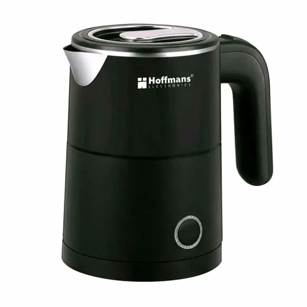 Электрочайник 0.8L 1000W автоотключение черный Hoffmans HM-2561 для кухни и путешествий - Фото 4 Электрочайник 0.8L 1000W автоотключение черный Hoffmans HM-2561 для кухни и путешествий - изображение 4