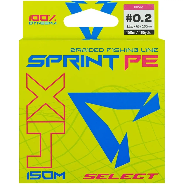 Шнур Select Sprint PE 4X Pink 150m #0.2/0.06mm 7lb/3.1kg - Фото 2 Шнур Select Sprint PE 4X Pink 150m #0.2/0.06mm 7lb/3.1kg - изображение 2