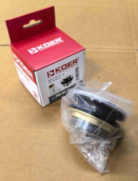 Донний клапан для ванни Koer PW-06-01 1 1/2'' автоматичний СLICK-СLACK (Колір хром) (KR5799) ( 10645 ) - зображення 15