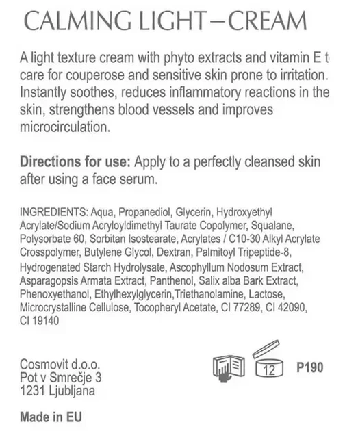 Успокаивающий легкий крем для лица Derma Series Calming Light Cream 100 мл - изображение 3