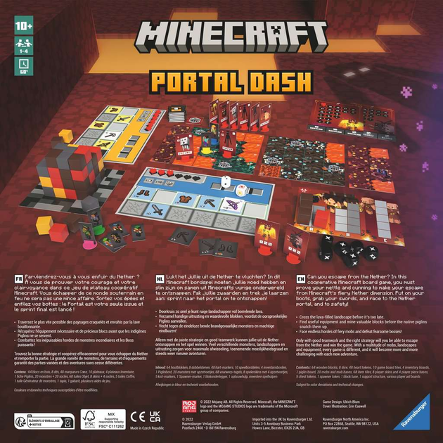 Настільна гра Ravensburger Minecraft Portal Dash (англійська версія) (4005556274628) - зображення 3
