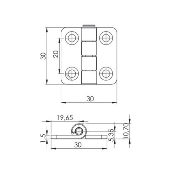 Завіса RZ 418-2-V1 шарнірна Чорний (00058984) - изображение 2