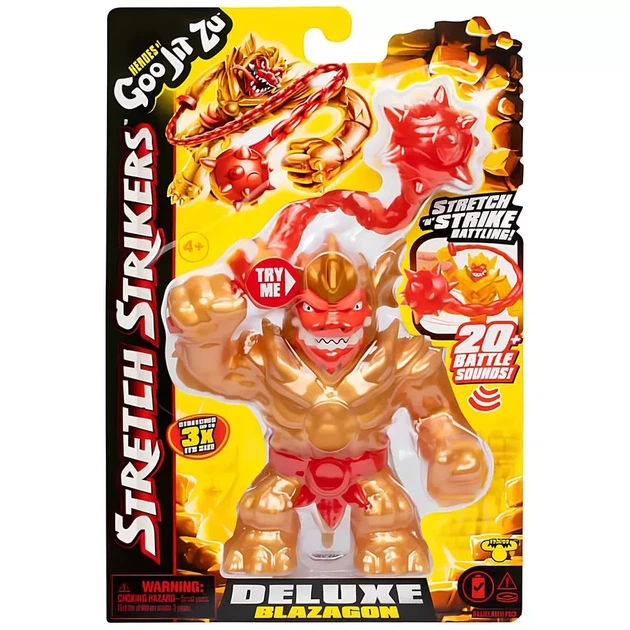 Іграшка-антистрес GooJitZu Stretch Strikers Deluxe Блейзагон (123646) - Фото 4 Іграшка-антистрес GooJitZu Stretch Strikers Deluxe Блейзагон (123646) - зображення 4