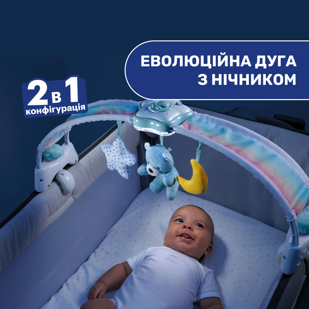 Іграшка-нічник на ліжечко Chicco "Веселкове сяйво", колір блакитний (10473.20) - зображення 2