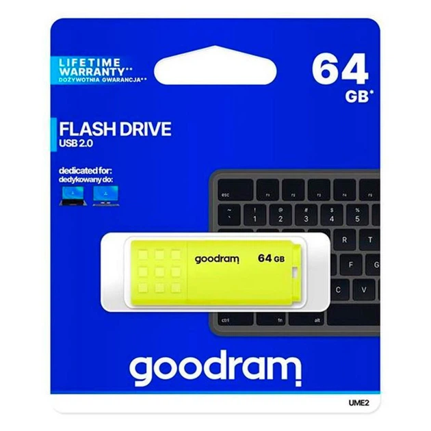 USB Flash Goodram UME2, 64 Гб., Желтый - 359474 - Фото 3 USB Flash Goodram UME2, 64 Гб., Желтый - 359474 - изображение 3