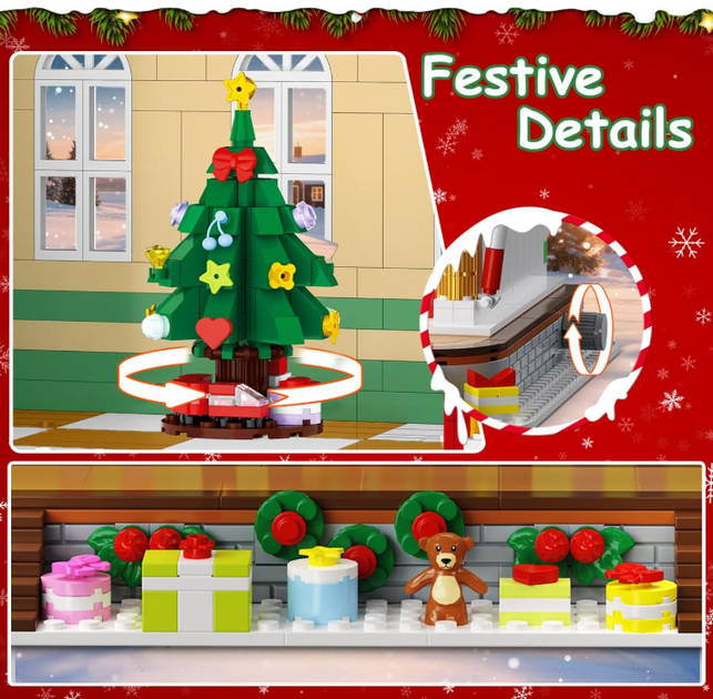 Рождественский конструктор Лускунчик Театр, Christmas Nutcracker Theatre Building Toy, новогодний конструктор здания театра - изображение 5