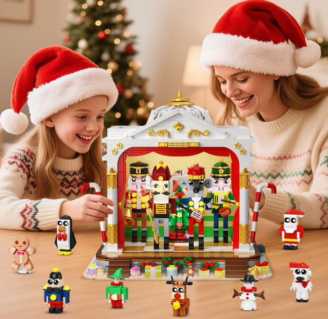 Рождественский конструктор Лускунчик Театр, Christmas Nutcracker Theatre Building Toy, новогодний конструктор здания театра - изображение 8