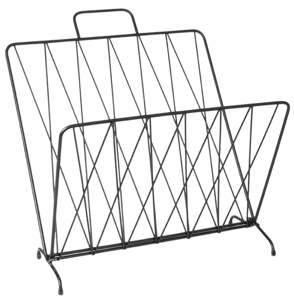 Gazetnik na czasopisma Present Time Diamond Raster metalowy z uchwytem (8714302600678) - obraz 2