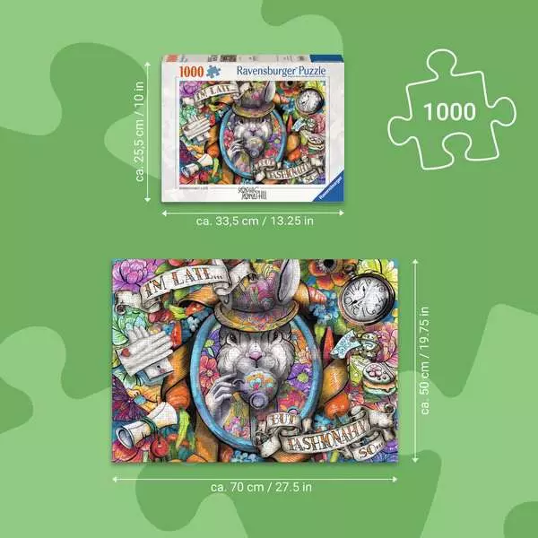 Puzzle Ravensburger Fashionably Late 1000 elementów 12001712 (4005555017127) - obraz 3