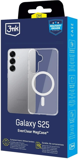 Etui 3MK EverClear MagCase do Samsung Galaxy S25 Transparent (5903108657235) - obraz 2