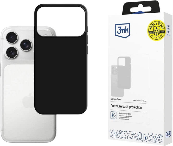 Панель 3MK Silicone Case для Apple iPhone 17 Pro Black (5903108664813) - зображення 2