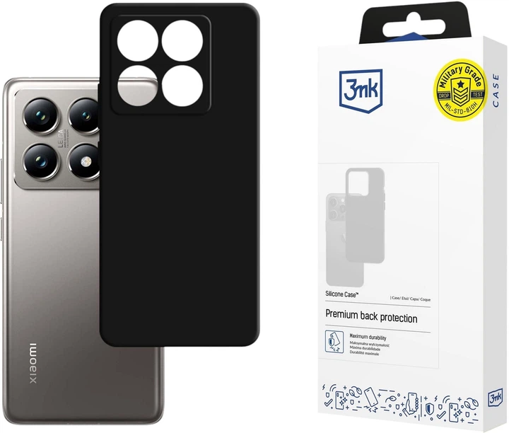 Панель 3MK Silicone Case для Xiaomi 14T Pro Max Black (5903108613156) - зображення 2