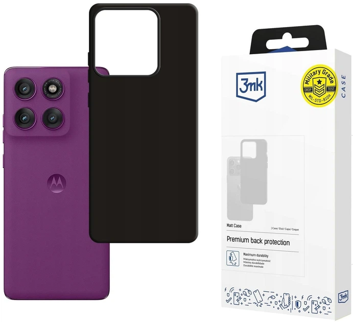 Etui 3MK Matt Case do Motorola Edge 60 Pro Black (5903108663328) - obraz 2