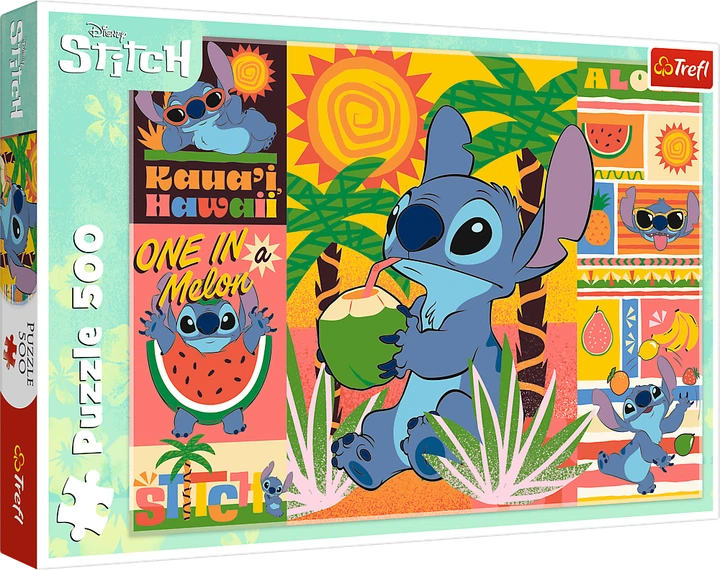 Пазли Trefl 500 елементів - Канікули зі Стічем (Disney Stitch The Movie) 74834 - Фото 1 Пазли Trefl 500 елементів - Канікули зі Стічем (Disney Stitch The Movie) 74834 - изображение 1