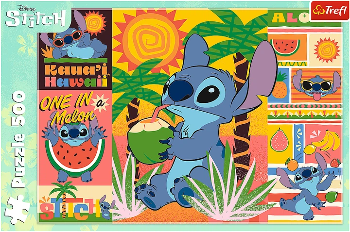 Пазли Trefl 500 елементів - Канікули зі Стічем (Disney Stitch The Movie) 74834 - Фото 3 Пазли Trefl 500 елементів - Канікули зі Стічем (Disney Stitch The Movie) 74834 - изображение 3