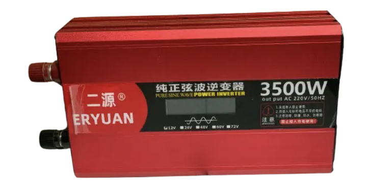 Инвертор Eryuan 12V → 220V 3500W, чистый синус, LCD дисплей - изображение 3