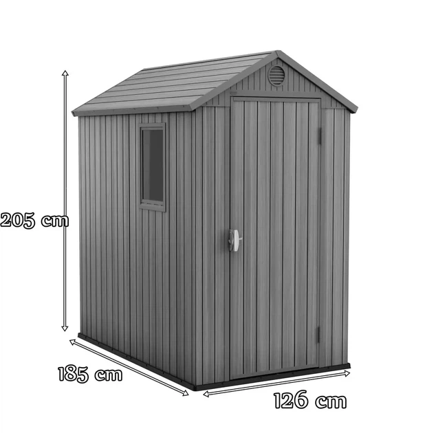 Сарай садовый пластиковый (домик) Keter DARWIN 4x6 (17209417) Зелёный - изображение 7