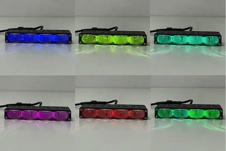 Світлодіодні фари External SpotLight L28 60W на чотири лінзи W-Y-Multicolor 12-80V - зображення 6