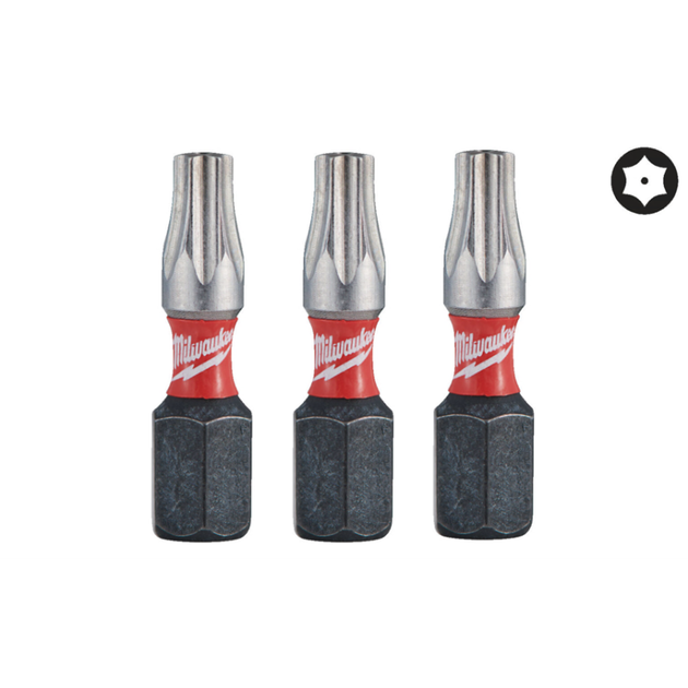 Біта SHOCKWAVE MILWAUKEE, TX BO20, 25мм, (3шт) - Фото 1 Біта SHOCKWAVE MILWAUKEE, TX BO20, 25мм, (3шт) - изображение 1