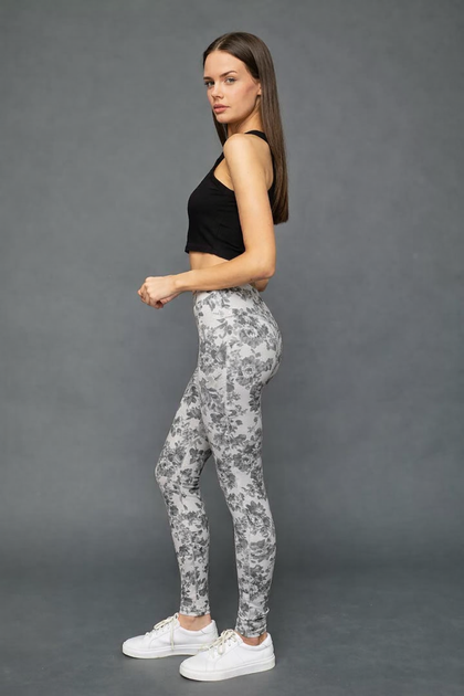 Леггинсы цветочный принт для девочек Calzedonia Серый (modp0534 grey (158-170 (12-16 лет)) - Фото 3 Леггинсы цветочный принт для девочек Calzedonia Серый (modp0534 grey (158-170 (12-16 лет)) - изображение 3