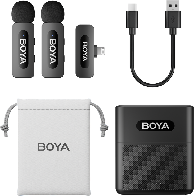 Бездротовий петличний мікрофон BOYA BY-V3 Lightning Black - изображение 2