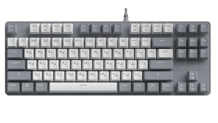 Клавіатура дротова GamePro Genesis Metallic MK110G Outemu Red Switch USB Gray (MK110G) - изображение 6