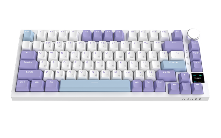 Беспроводная механическая клавиатура Ajazz AK820 PRO 75% Gift Switch White RGB (AK820PRO-G-PWB) - Фото 5 Беспроводная механическая клавиатура Ajazz AK820 PRO 75% Gift Switch White RGB (AK820PRO-G-PWB) - изображение 5