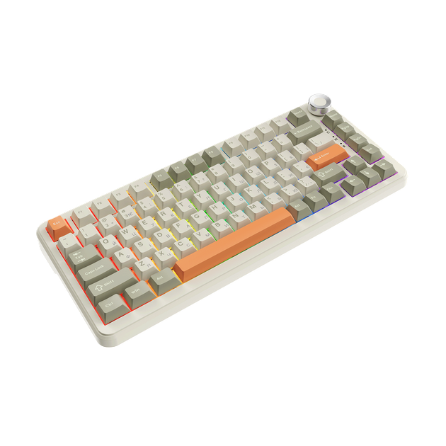 Беспроводная механическая клавиатура Ajazz AK820 MAX Flying Fish Switch Retro Colour - 8000 mAh (AK820MAX - изображение 2