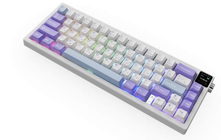Бездротова механічна клавіатура Ajazz AK650 Flying Fish Switch - Purple (AK650-FF-PWB) - зображення 4