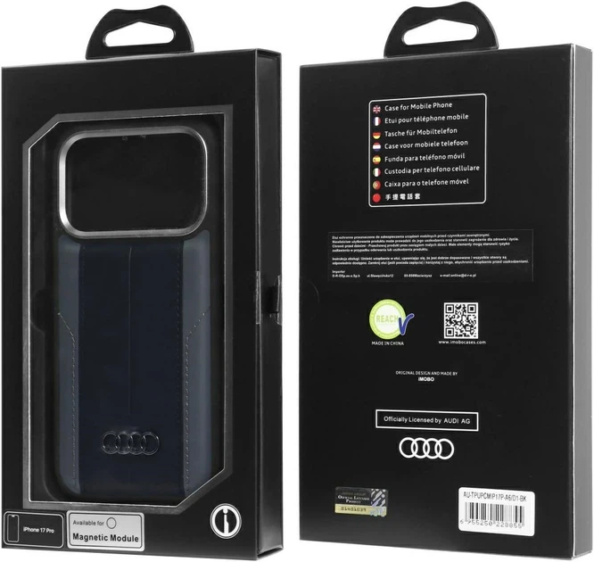 Etui plecki Audi A6 Synthetic Leather MagSafe do Apple iPhone 17 Pro Black (AU-TPUPCMIP17P-A6/D1-BK) - obraz 10