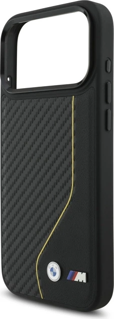 Etui plecki BMW M Carbon Line & Logo MagSafe do Apple iPhone 17 Pro Yellow (BMHMP17S25PCCSCKY) - obraz 6